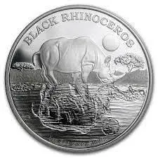Stříbrná mince Nosorožec černý 1 oz 2014 Niue Proof