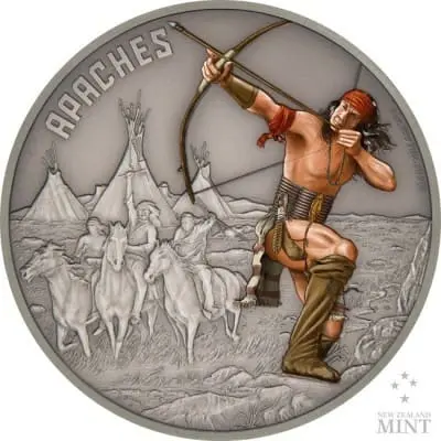Stříbrná mince Apache 1 oz Niue Island 2017 Proof