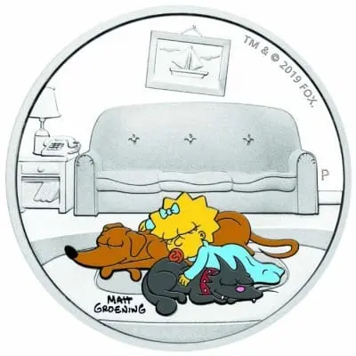 Stříbrná mince Maggie Simpson 1 oz The Simpsons Perth Mint 2019 Ag 999,9 | Proof
