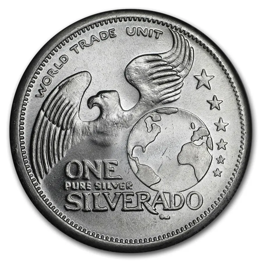 Stříbrná mince Vintage 1 oz Silverado Certified Mint