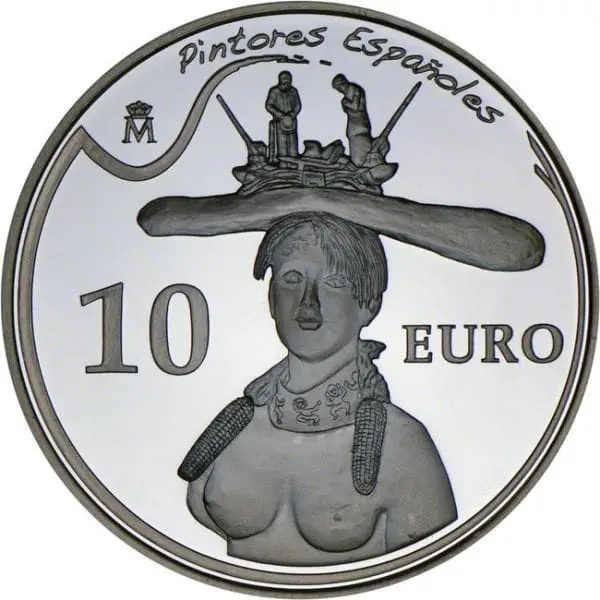 Stříbrná mince Royal Mint Dali - busta ženy