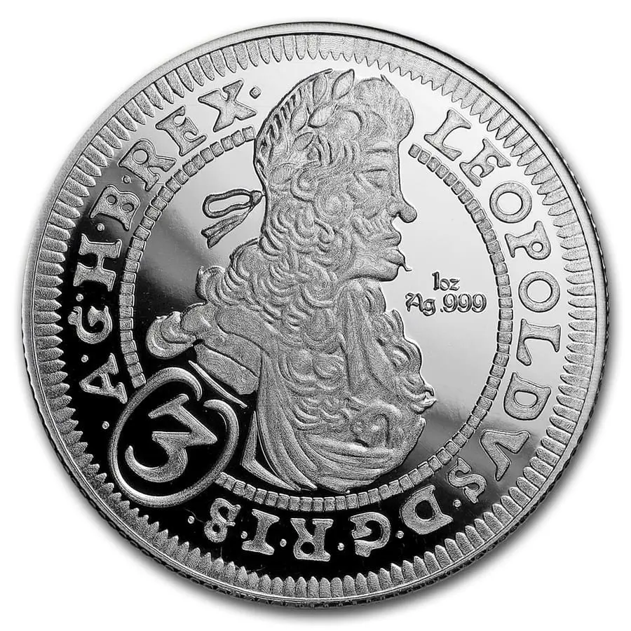 Stříbrná mince 3 Kreuzer 2019 Historická restrikce (1677–1697) Ag 999 Prooflike