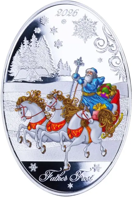 Stříbrná mince New Zealand Mint Otec Frost 1 Oz