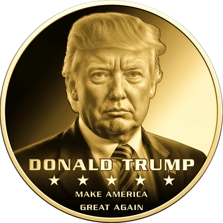 Zlatá mince Donald Trump 999/1000 zlatý dárek