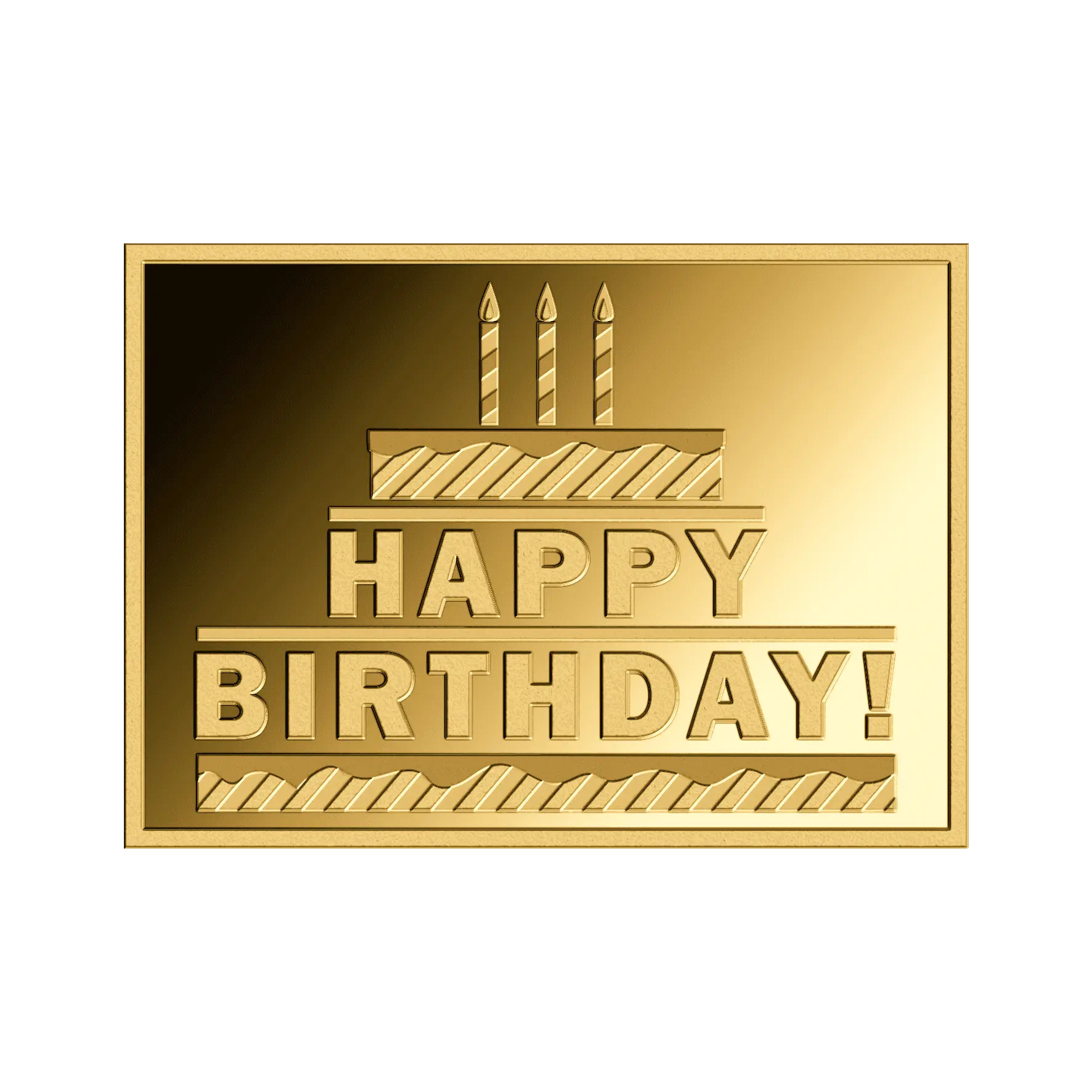 Zlatý slitek Happy Birthday 999/1000 k narozeninám