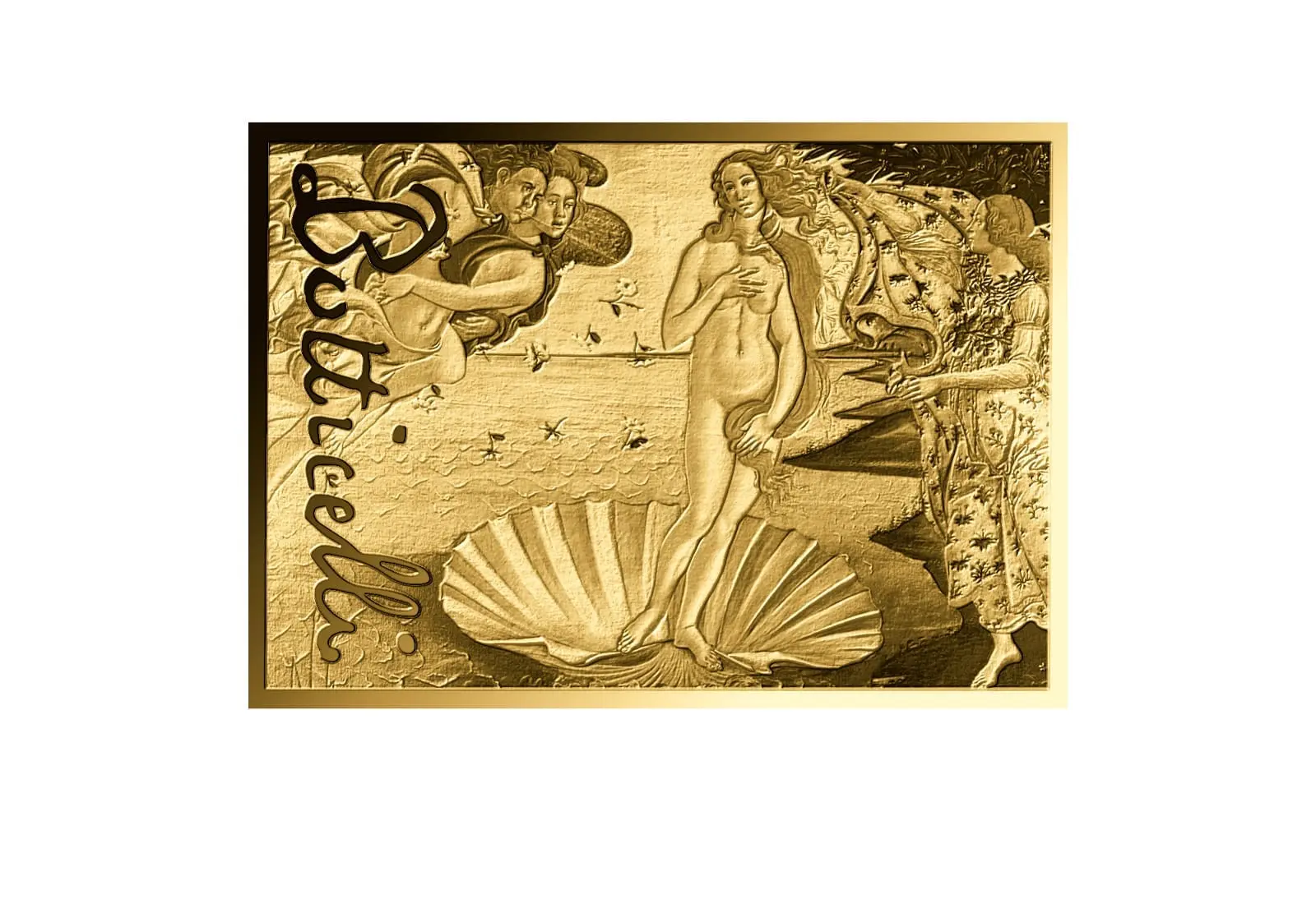 Zlatý slitek 999/1000  Botticelli Narození Venuše