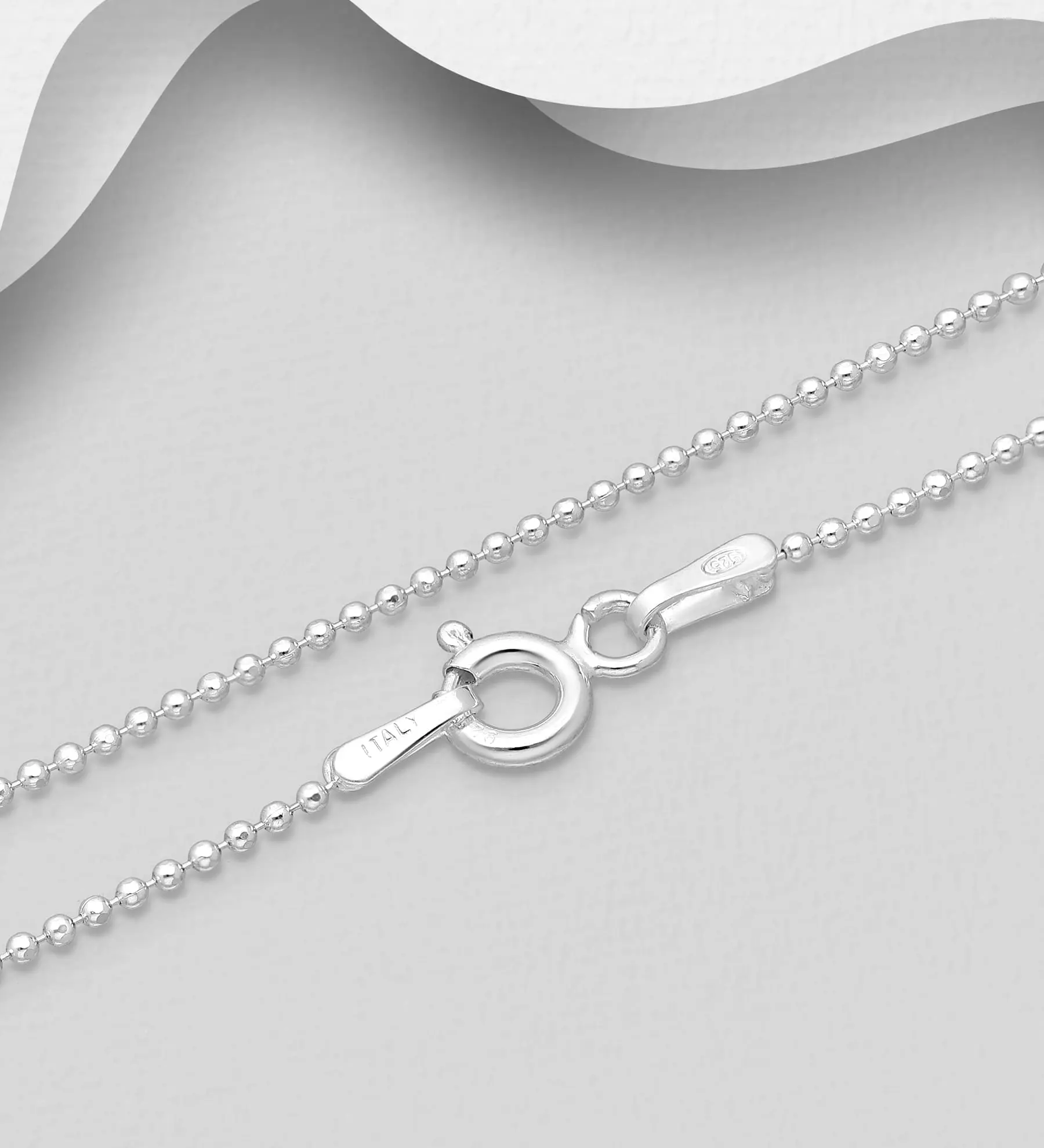 Made in Italy – Řetízek z korálků ze stříbra 925