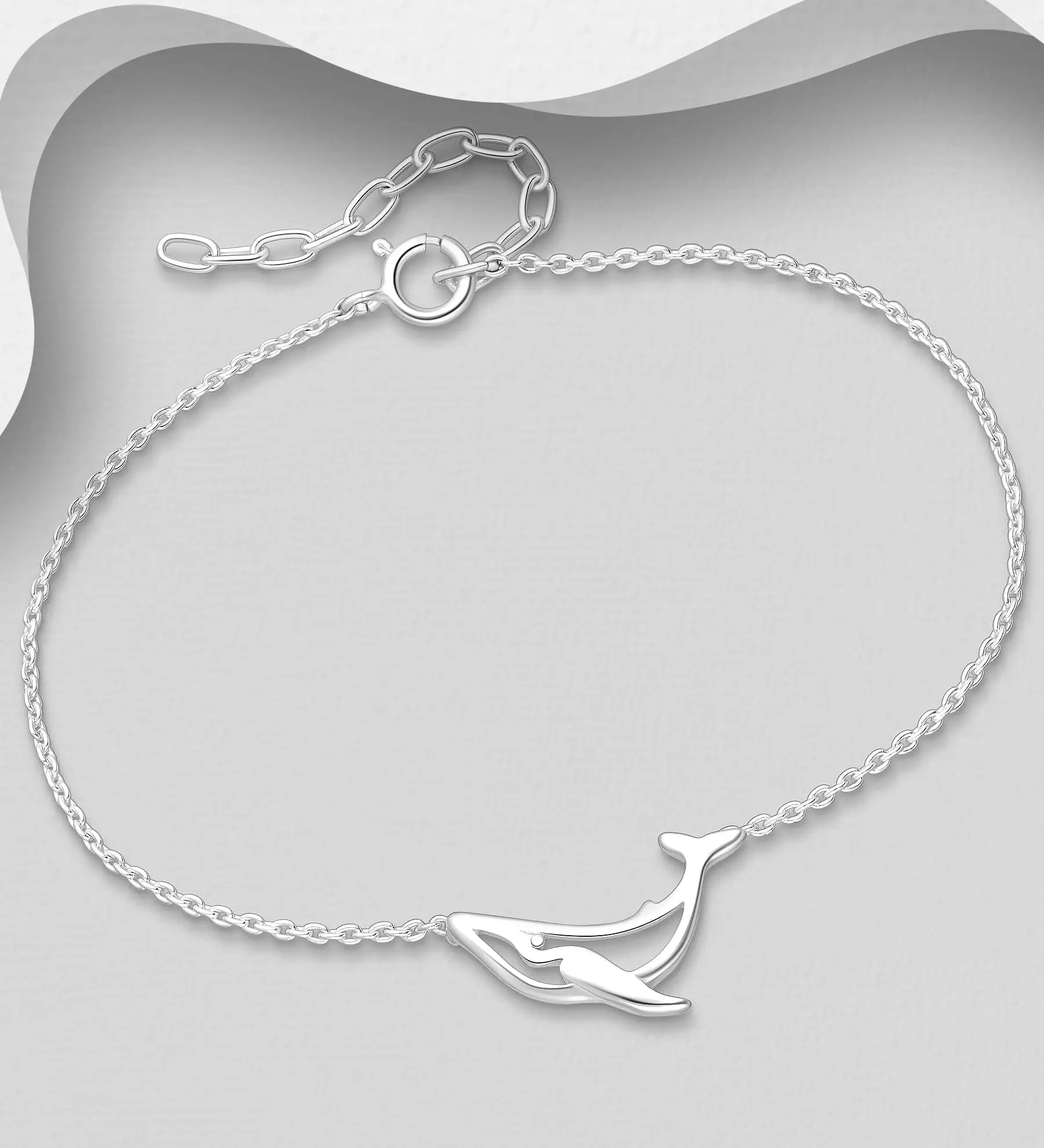 Náramek 925 Stříbro Orca Whale