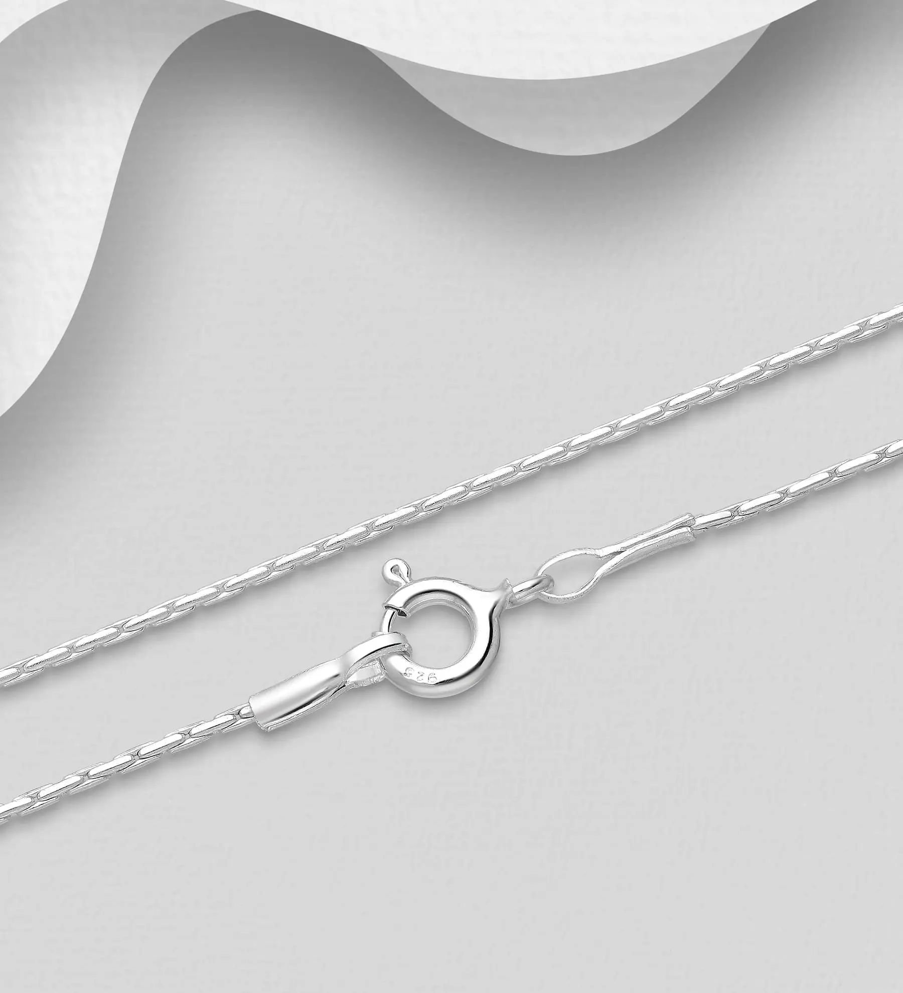 Řetízek Cardona ze stříbra 925, 1,1 mm široký délka 40,6 cm