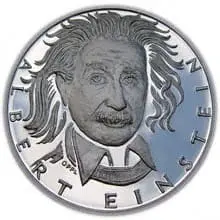 ALBERT EINSTEIN stříbrná mince