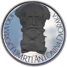 ANTONÍN DVOŘÁK stříbrná mince