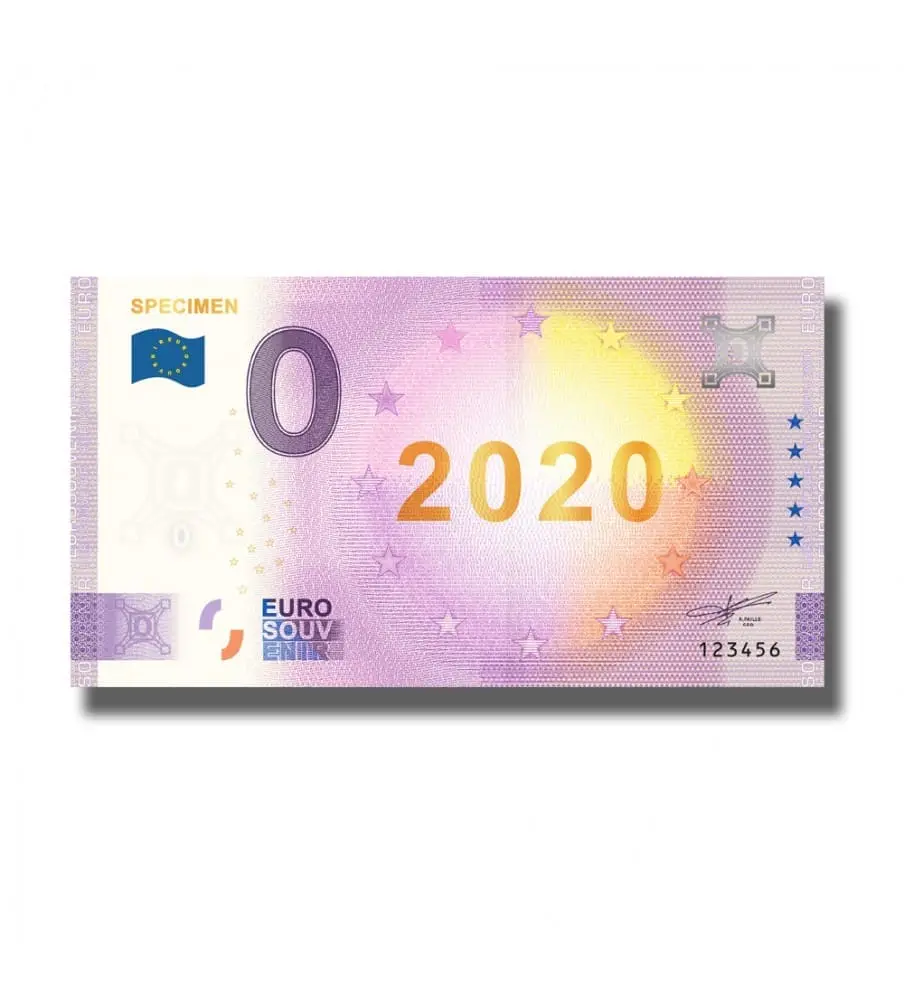 0 Euro Suvenýr bankovka Specimen 2020 Gold Foil