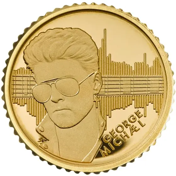 George Michael zlatá mince 2024