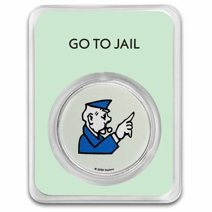 Monopoly Board Space: Jděte do vězení v TEP 2024 Samoa 1 oz