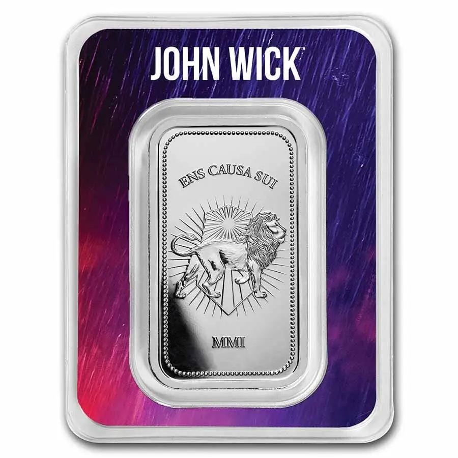 Stříbrný slitek John Wick 1 oz Silver Continental Bar (TEP)