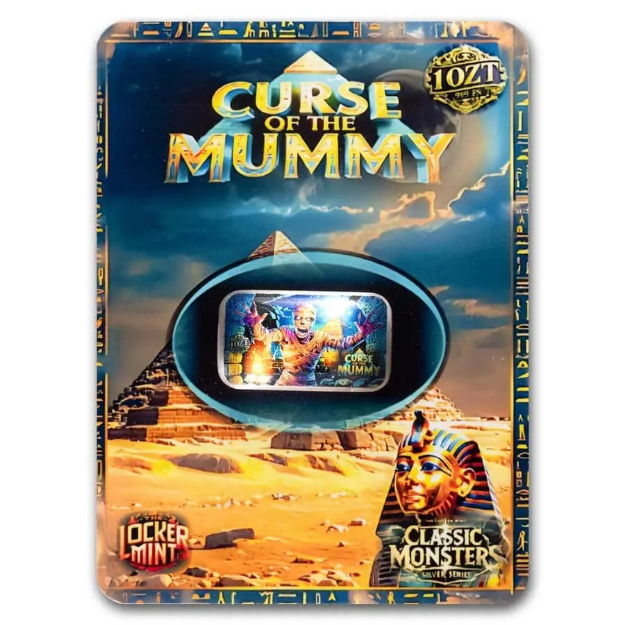 stříbrný slitek Colorized – Curse of the Mummy (COA) 1Oz
