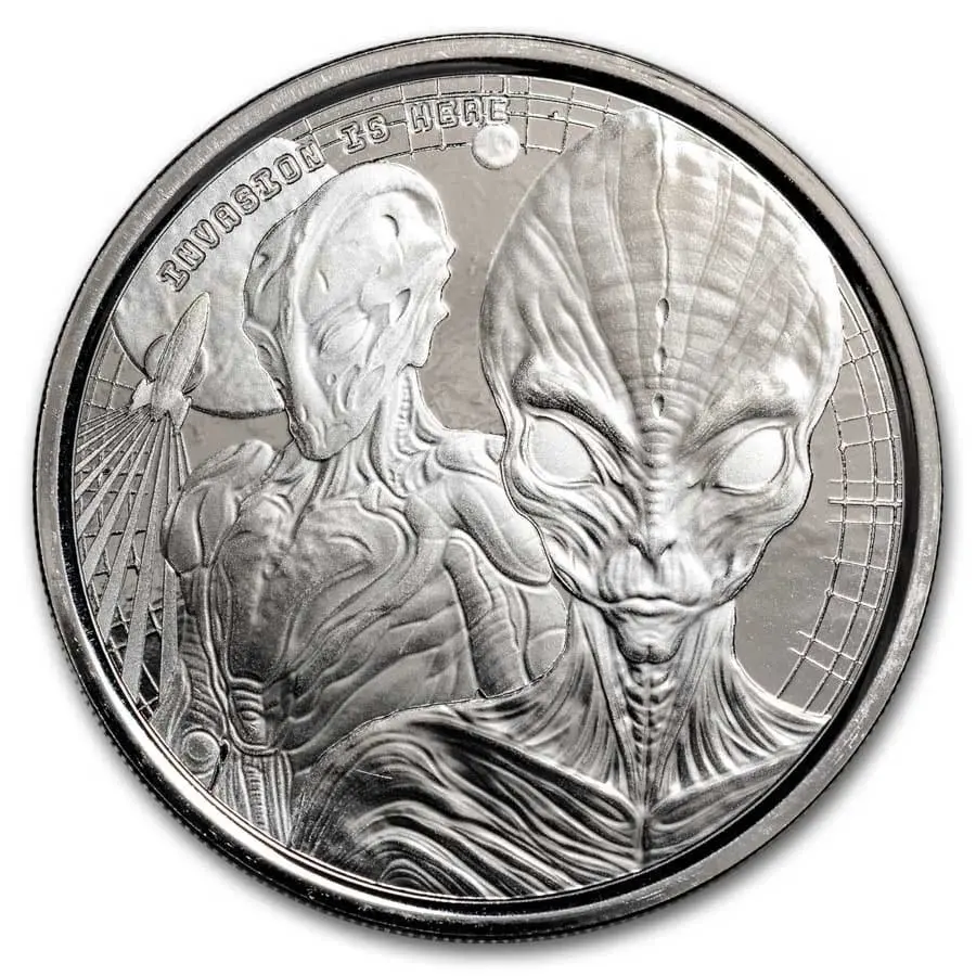 20 Cedis Space Alien BU 1 Oz 2023 Ghanská republika