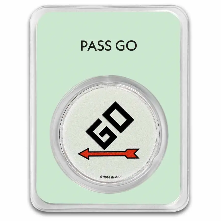 Monopoly Board Space: Pass Go v TEP 2024 Samoa 1 oz BU