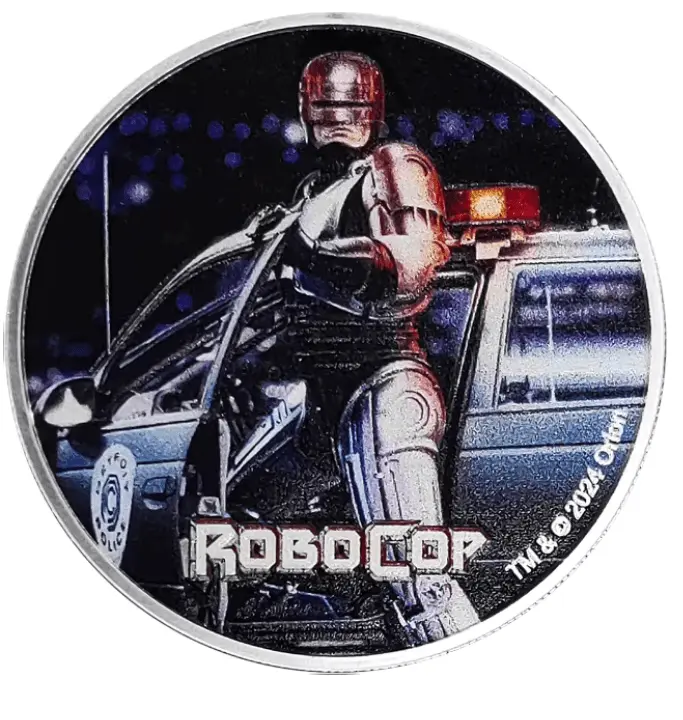 2024 1 oz Fiji Robocop 0,999 Stříbrná barevná BU mince