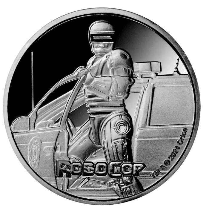 2024 1 oz Fiji Robocop ,999 Stříbrná BU mince