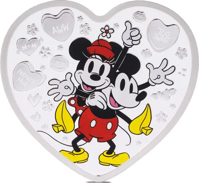 Mickey Mouse a Minnie Mouse 1 Oz Stříbro