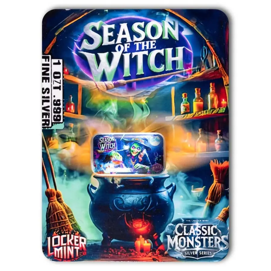 Stříbrný slitek Colorized – Season of the Witch (COA) 1 Oz