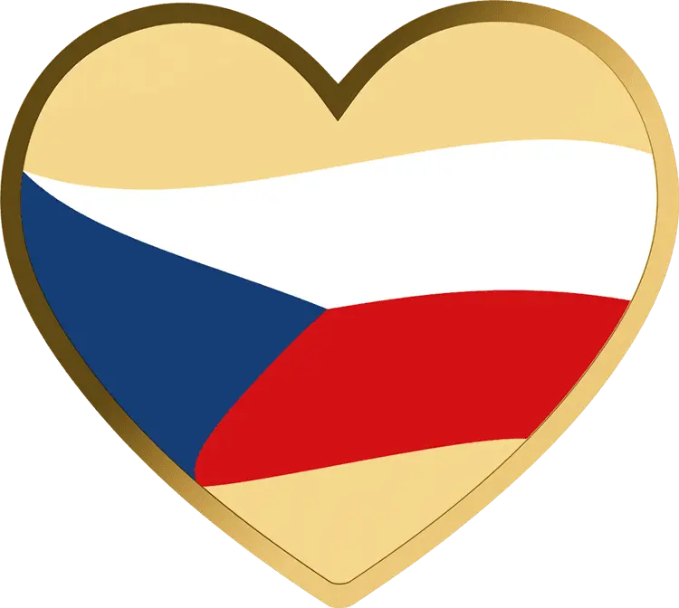 Zlatá mince Srdce Česko 999/1000 zlatý dárek