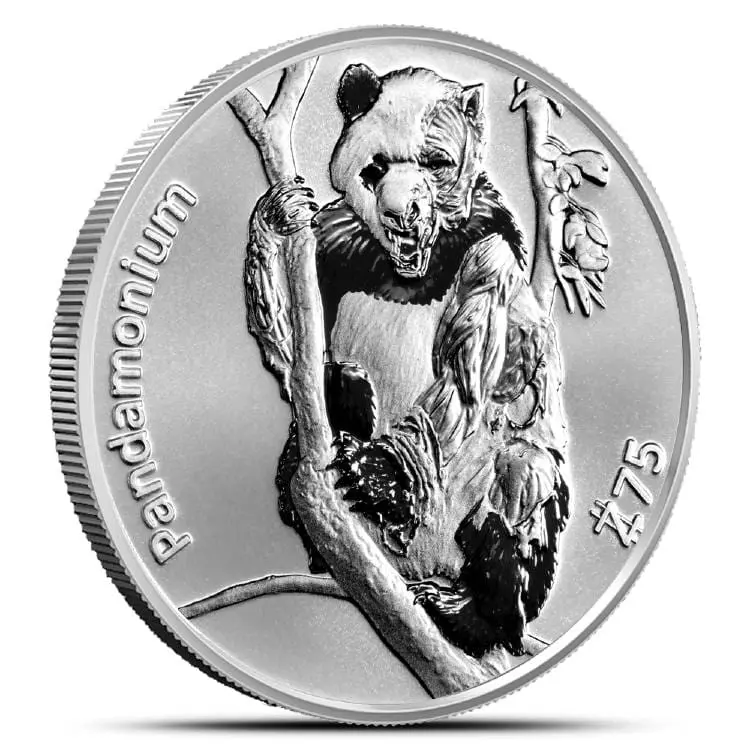 Zombucks World Pandamonium Panda 1 oz Silver