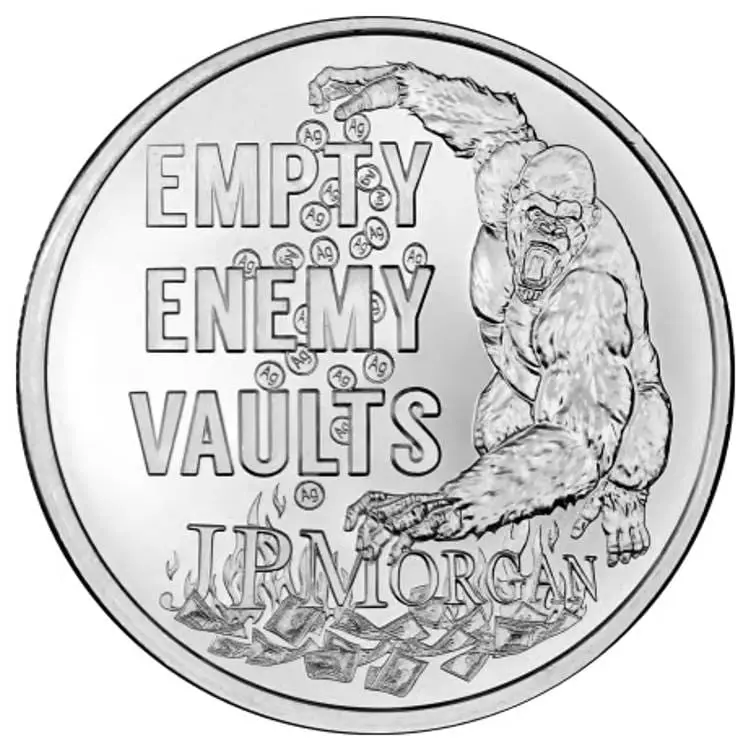 Empty Enemy Vaults 2023 1 oz Fine Silver – Silver Shield Gorila