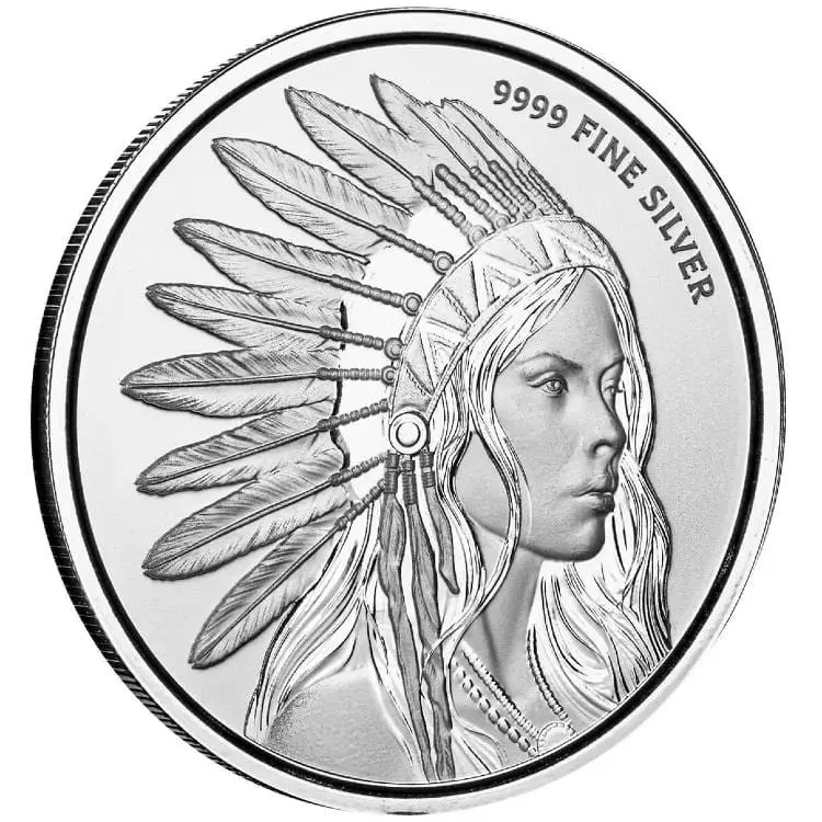 Buffalo Girl 1 oz Silver Proof Like Round – Scottsdale Mint