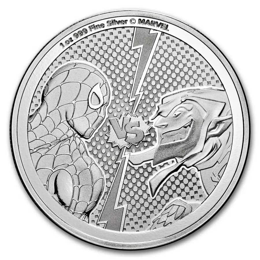 2024 Niue 1 oz Silver $ 2 Marvel SpiderMan a Green Goblin