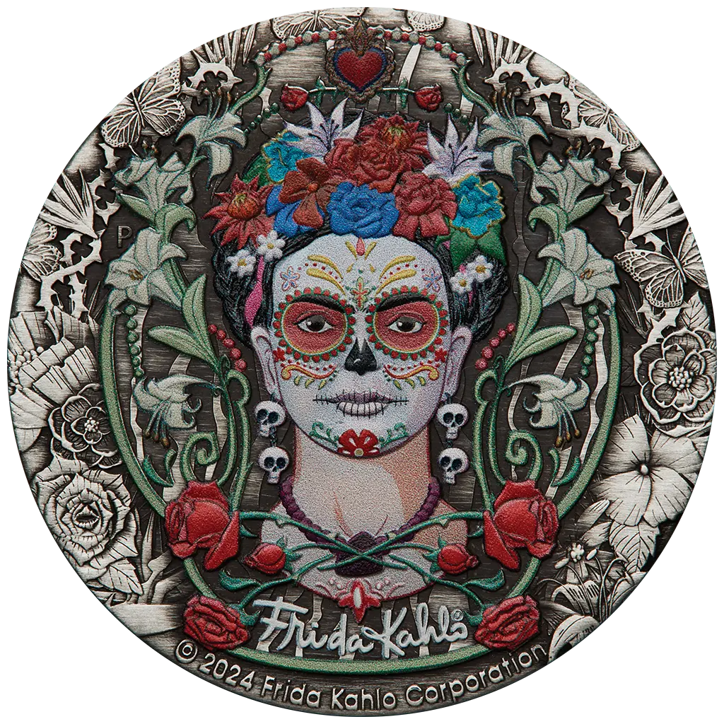 Frida Kahlo Stříbrná mince 2 Oz