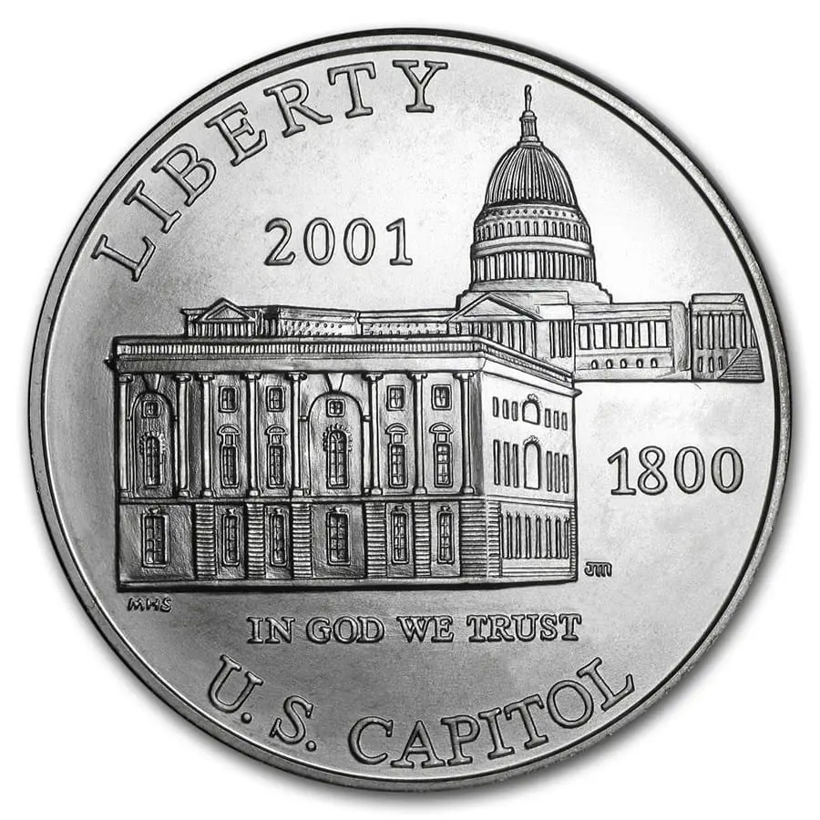 2001-P Capitol Visitor Center 1 $ Silver Commem BU (s krabicí a COA)