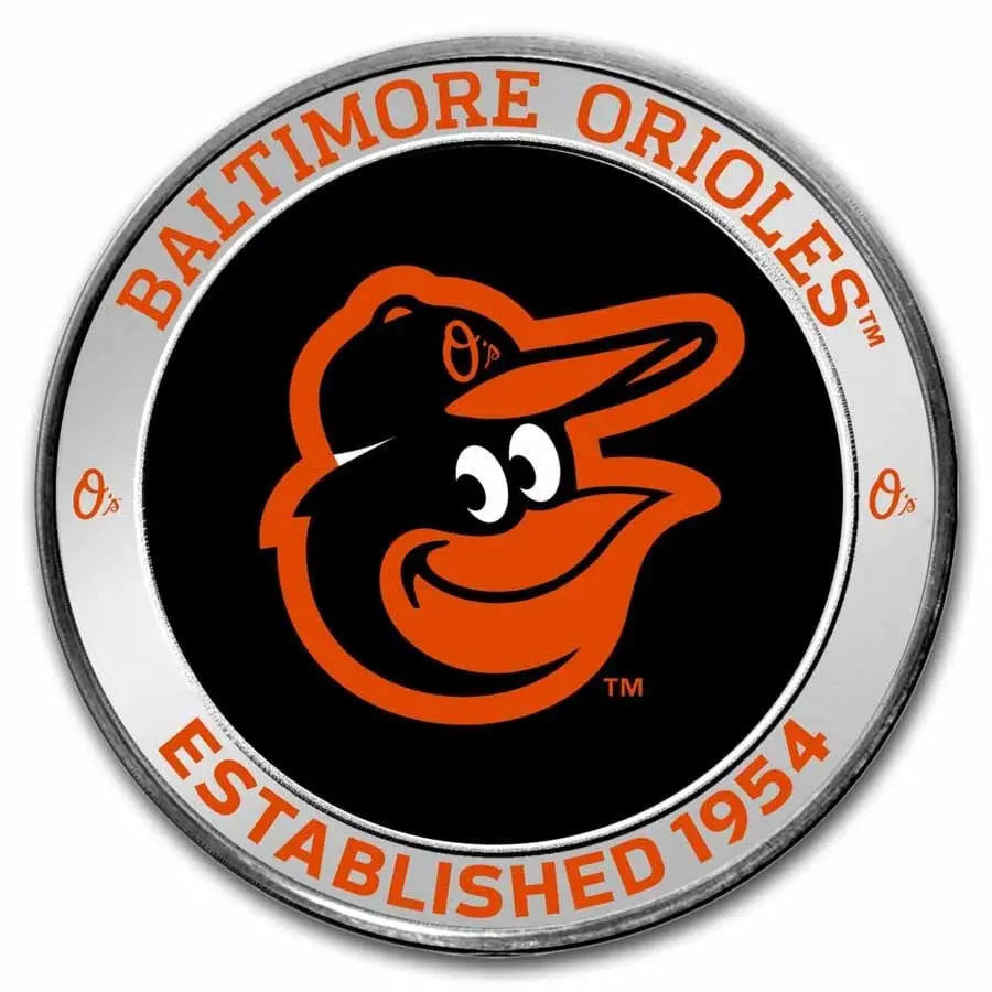 Stříbrná mince MLB Baltimore Orioles 1 oz