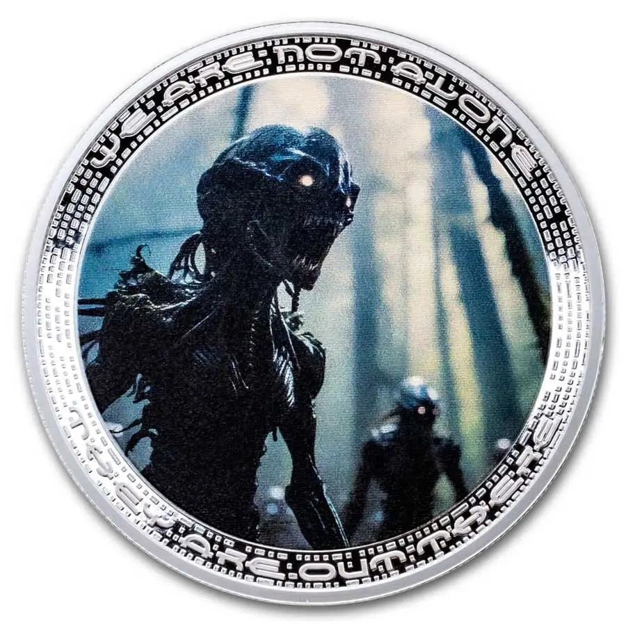 Stříbrná mince UFO & Aliens: Alien in Forest 1 Oz