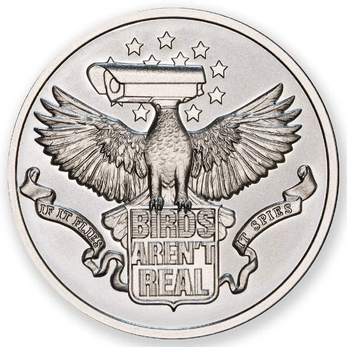 Stříbrná mince Ptáci nejsou skutečné konspirační teorie 1 Oz