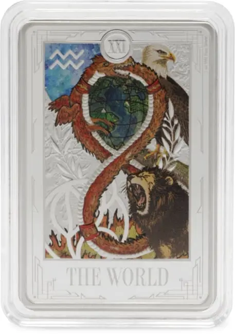 Tarot Svět stříbro 1 Oz