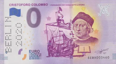 0 EUR bankovka SPECIÁLNÍ EDICE CRISTOFORA COLOMBA „BERLÍN 2020“