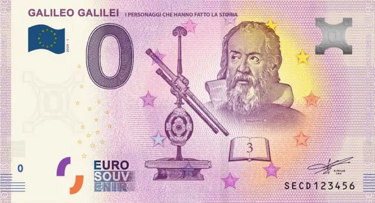 0 EUR bankovka GALILEO GALILEI 2021