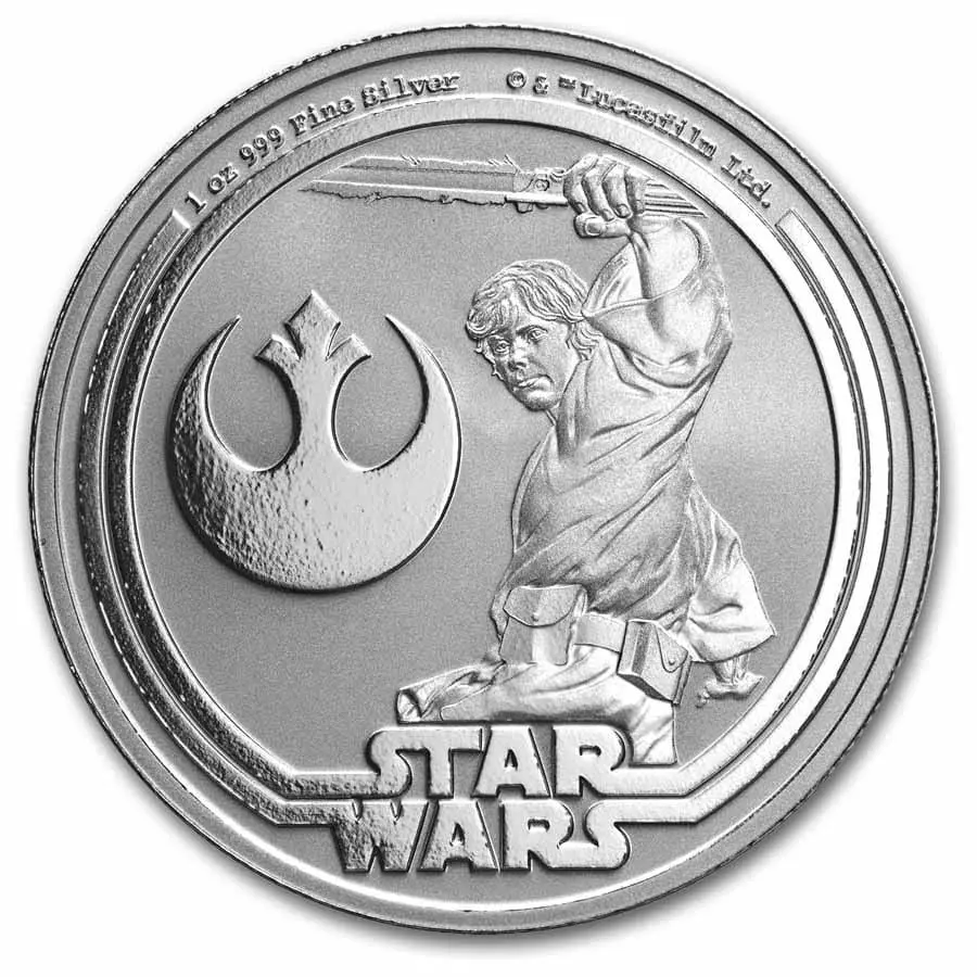 Stříbrná mince 1 oz Ag Star Wars Luke Skywalker (MD® Premier + PCGS FS)