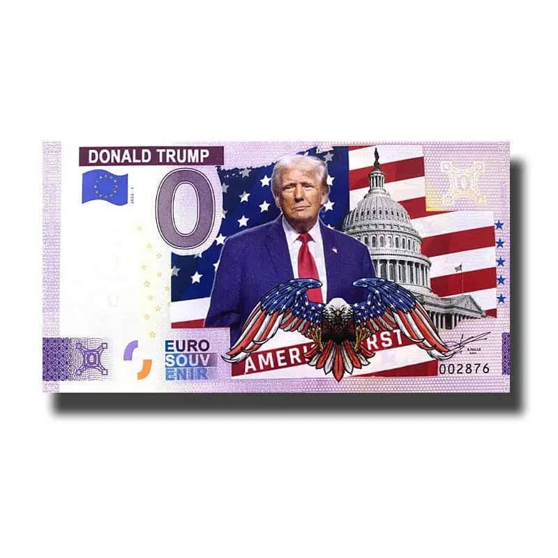 0 EURO bankovka Donald Trump - American First, barva, Itálie