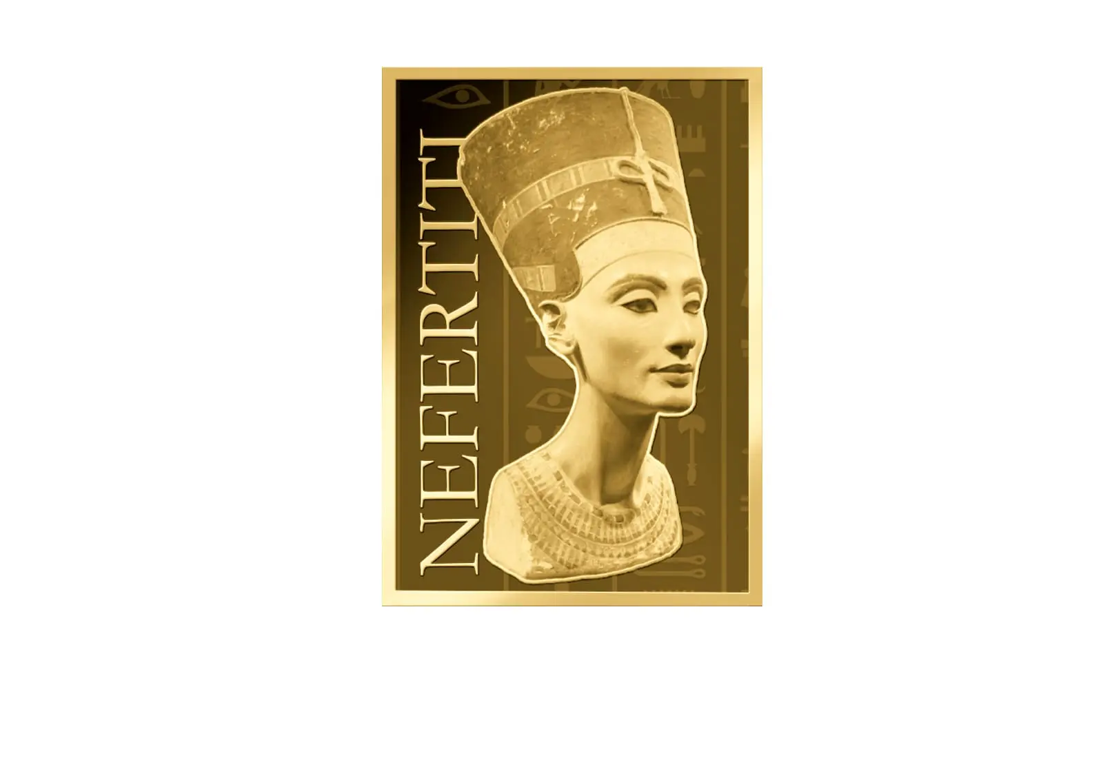 Zlatá mince s motivem "Nefertiti" Coincard 999/1000 Zlatý dárek
