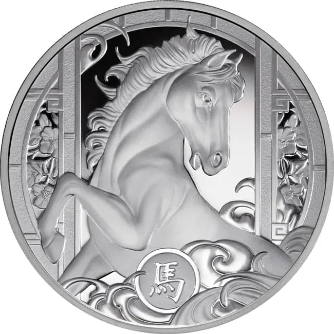 Stříbrná mince 1 oz Lunární kůň 2026 – Niue, proof