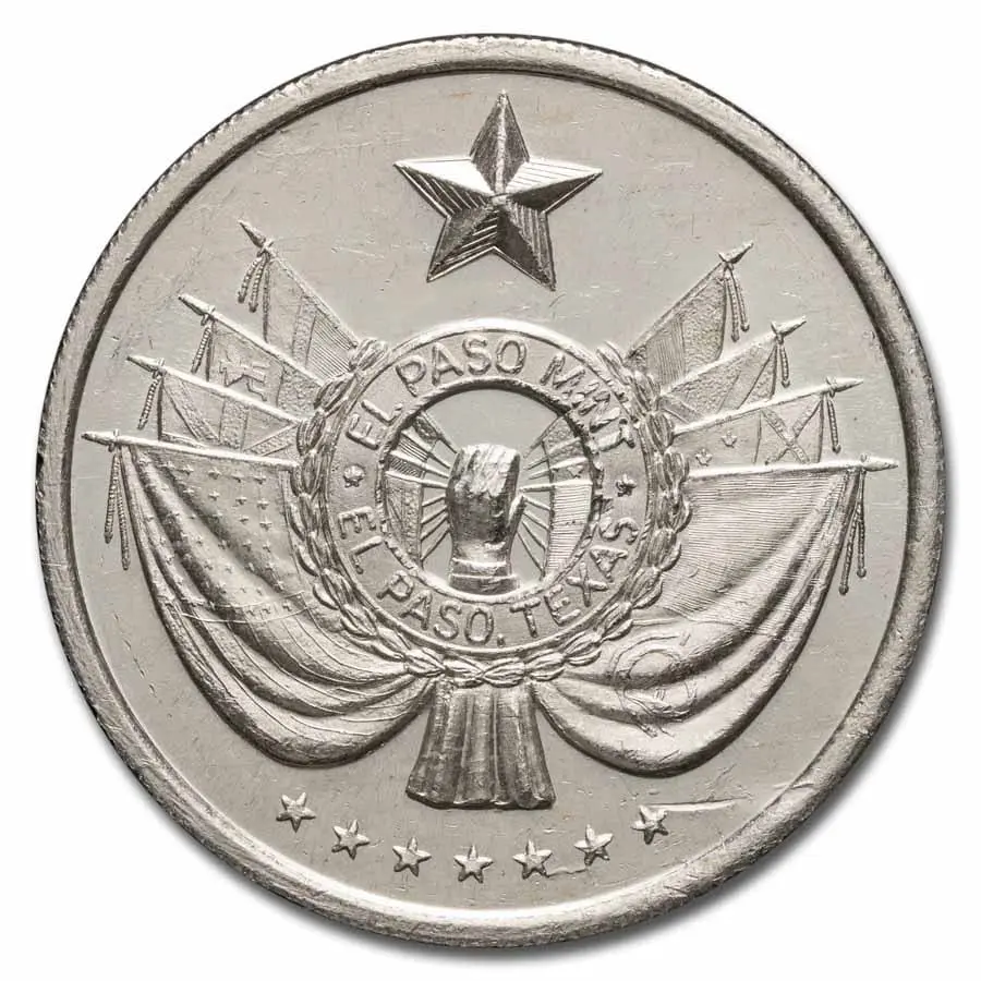 Stříbrná mince - vintage 1974 El Paso Mint 1 oz