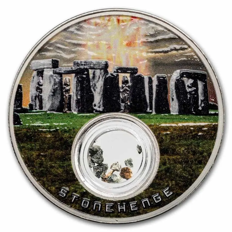 Stříbrná mince barevná 1 oz 2025 Mesa Grande Postaveno mimozemšťany: Stonehendge Proof