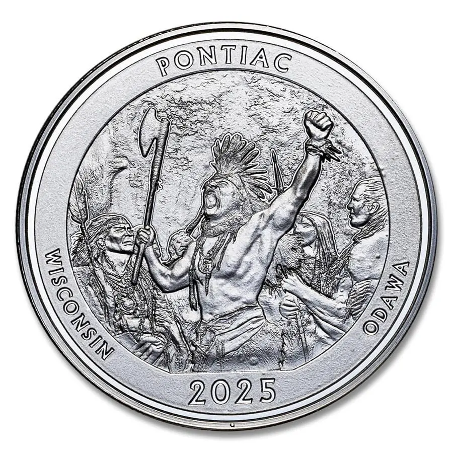 Stříbrná mince Wisconsin Odawa Apoštolské ostrovy (krabice/certifikát pravosti) 1 Oz 2025