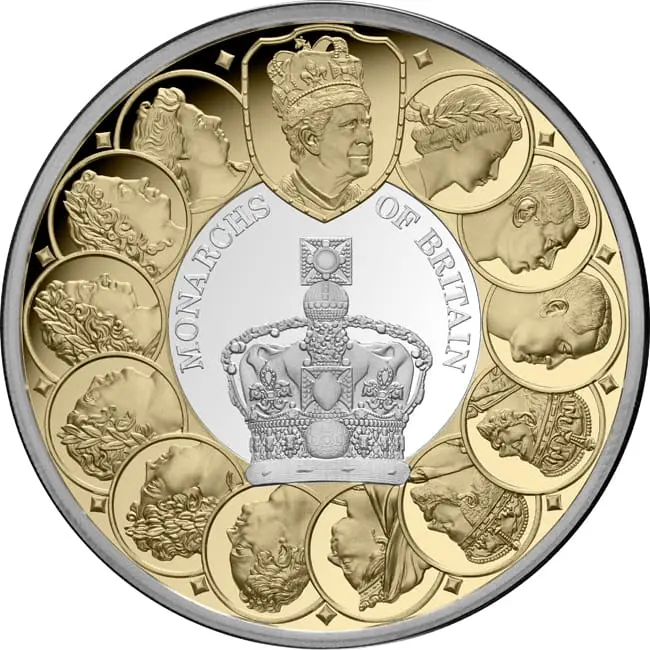Stříbrná mince Britští Monarchové 1 Oz 1$ Niue 2025
