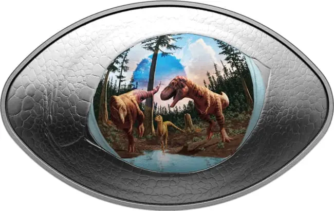 Stříbrná mince Dinosauří oko – Kanada 2025
