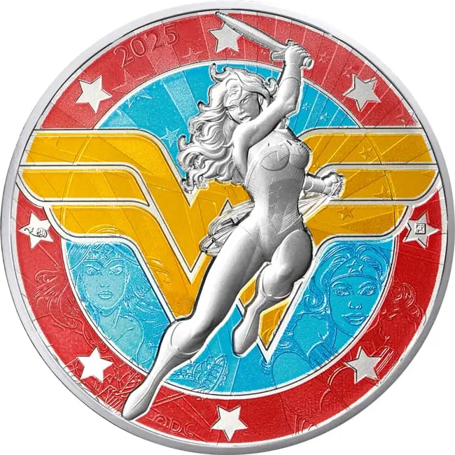 Stříbrná mince Logo Wonder Woman 2025