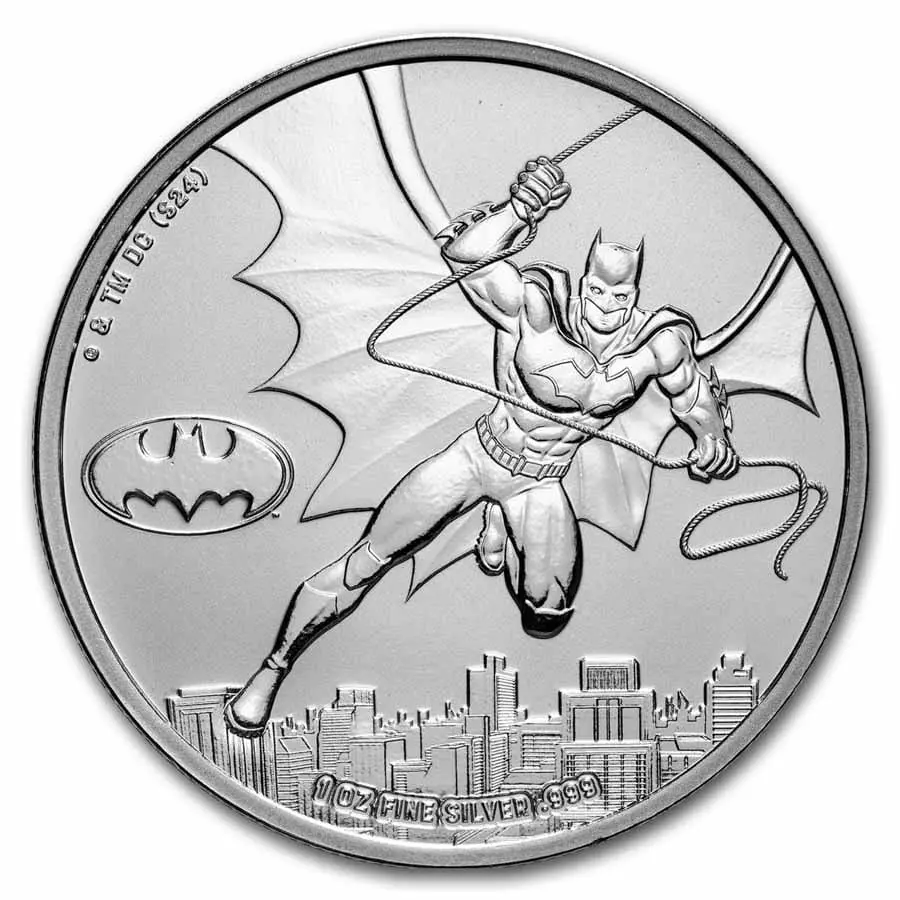 Stříbrná mince Samoa 2024 DC Comics Batman, 1 oz, BU